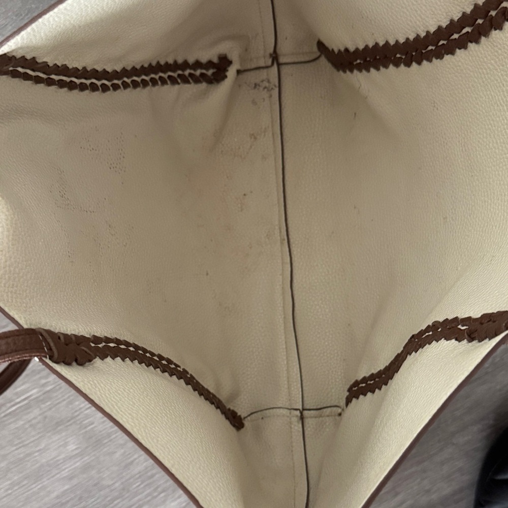 BCBG Brown Tote Bag with Gold Accents - Picture 4 of 11